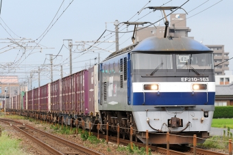 JR貨物 EF210形 EF210-163 鉄道フォト・写真 by Tomo-Papaさん 中庄駅：2012年09月01日00時ごろ