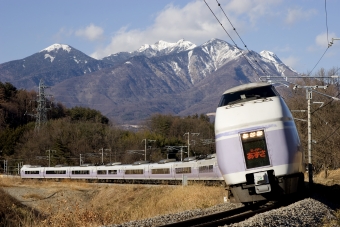 JR東日本E351系電車 スーパーあずさ(特急) 鉄道フォト・写真 by ゆーぱろさん 長坂駅：2006年01月19日14時ごろ