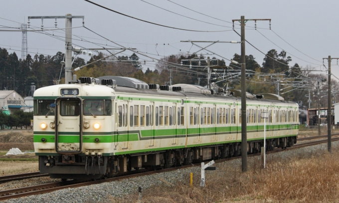 鉄道フォト・写真：JR東日本 国鉄115系電車 矢代田駅 鉄道フォト・写真 by スーパー金太郎さん - 撮影日 2011/04/03 07:19