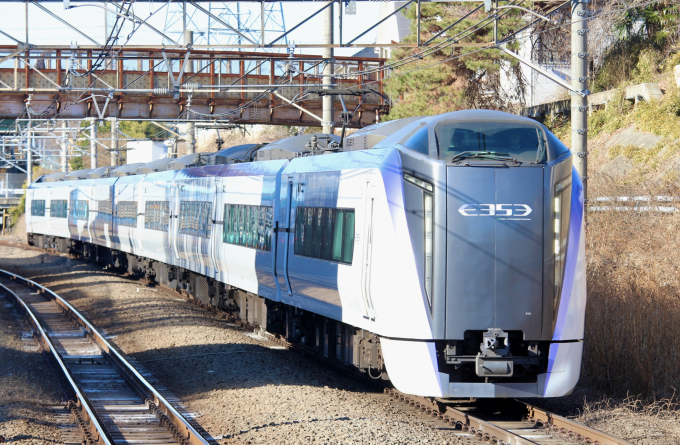 JR東日本E353系電車 かいじ クハE353-13 西国分寺駅 鉄道フォト・写真