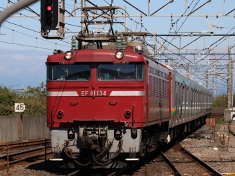 JR東日本 国鉄EF81形電気機関車 EF81-134 鉄道フォト・写真 by Miyamiyaさん 古河駅：2017年09月29日00時ごろ