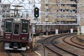 阪急電鉄 阪急8000形(Mc) 8008 鉄道フォト・写真 by ポールスターさん 中津駅 (大阪府|阪急)：2024年06月20日07時ごろ