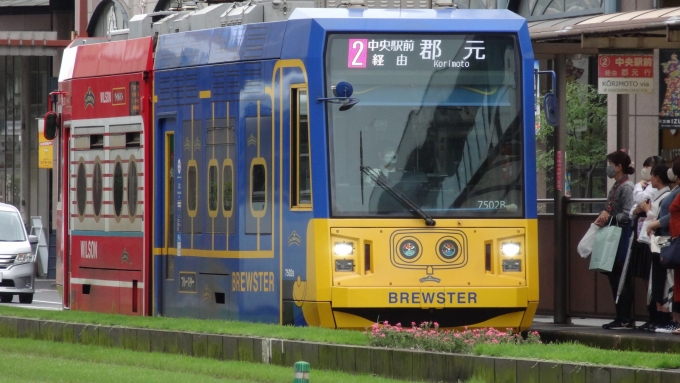 鉄道フォト・写真：鹿児島市交通局  7502R 天文館通停留場 鉄道フォト・写真 by Macam1024さん - 撮影日 2024/06/15 14:24