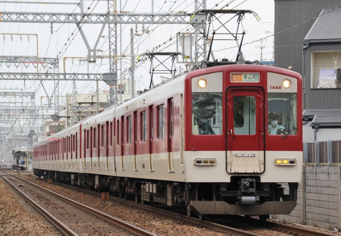 近畿日本鉄道 近鉄1437系電車 急行 1444 長瀬駅 (大阪府) 鉄道フォト