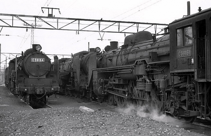 国鉄C59形蒸気機関車 C59-164 鉄道フォト・写真 by norikadさん 広島駅：1970年03月15日00時ごろ