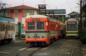 岡山電気軌道3000形電車 3006 鉄道フォト・写真 by norikadさん ：1990年12月31日00時ごろ