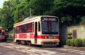 岡山電気軌道 岡電7600形 7601 鉄道フォト・写真 by norikadさん ：1990年09月11日00時ごろ
