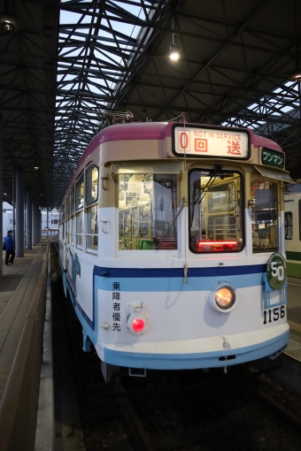 広島電鉄1150形電車 1156 鉄道フォト・写真 by norikadさん 広島港（宇品）停留場：2021年12月19日16時ごろ