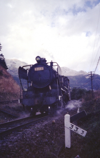 国鉄9600形蒸気機関車 69665 鉄道フォト・写真 by norikadさん 立野駅 (熊本県|JR)：1973年12月30日00時ごろ