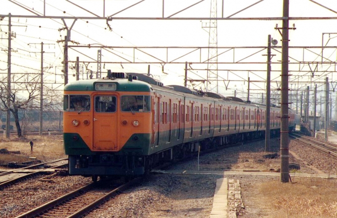 JR西日本 国鉄113系電車 鉄道フォト・写真 by norikadさん 米原駅 (JR)：1988年03月06日00時ごろ