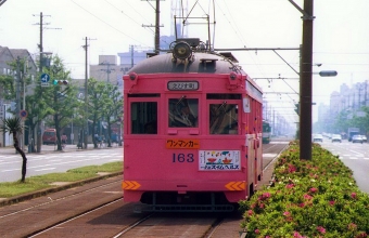 阪堺電気軌道モ161形電車 168 鉄道フォト・写真 by norikadさん 神明町停留場：1987年04月19日00時ごろ