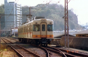 伊予鉄道 850型 851 鉄道フォト・写真 by norikadさん 梅津寺駅：1997年12月28日00時ごろ