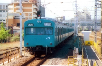 JR西日本 国鉄103系電車 鉄道フォト・写真 by norikadさん 鷹取駅：1989年10月15日00時ごろ