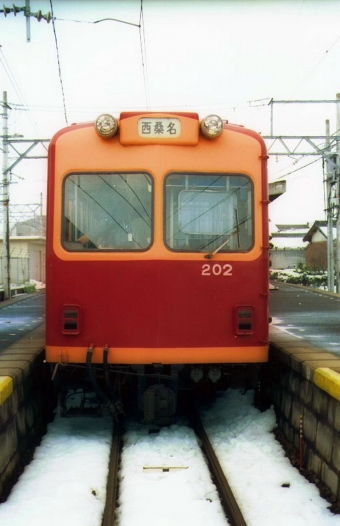 三岐鉄道 モ4400形 202 鉄道フォト・写真 by norikadさん 西桑名駅：1991年12月30日00時ごろ