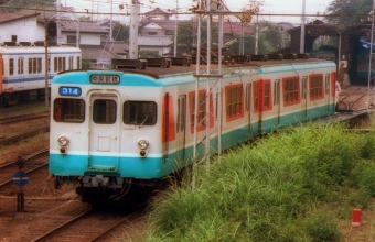 上毛電気鉄道 デハ310型 314 鉄道フォト・写真 by norikadさん 大胡駅：1992年07月04日00時ごろ