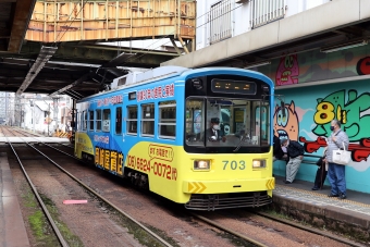 阪堺電気軌道モ701形 703 鉄道フォト・写真 by norikadさん 新今宮駅前停留場：2024年03月19日09時ごろ