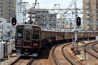 阪急電鉄 阪急8000形(Mc) 8008 鉄道フォト・写真 by norikadさん 中津駅 (大阪府|阪急)：2024年06月14日12時ごろ