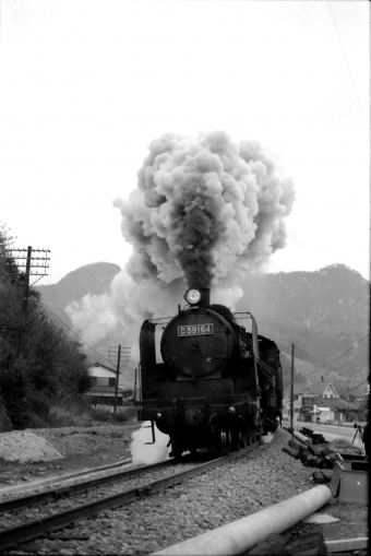 国鉄C59形蒸気機関車 C59-164 鉄道フォト・写真 by norikadさん 小屋浦駅：1970年03月15日00時ごろ