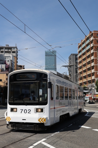 阪堺電気軌道モ701形 702 鉄道フォト・写真 by norikadさん 松虫停留場：2024年07月21日14時ごろ