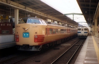 JR九州 国鉄485系電車 有明(特急) 鉄道フォト・写真 by norikadさん 博多駅 (JR)：1990年02月12日00時ごろ