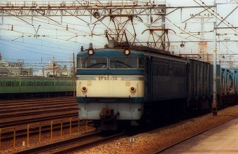 JR貨物 国鉄EF65形電気機関車 EF65-130 鉄道フォト・写真 by norikadさん 鷹取駅：1992年06月13日00時ごろ