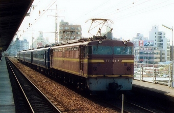 JR西日本 国鉄EF65形電気機関車 EF65-113 鉄道フォト・写真 by norikadさん 神戸駅 (兵庫県)：1991年11月10日00時ごろ