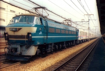 JR貨物 国鉄EF66形電気機関車 EF66-1 鉄道フォト・写真 by norikadさん 吹田駅 (JR)：1989年08月12日00時ごろ