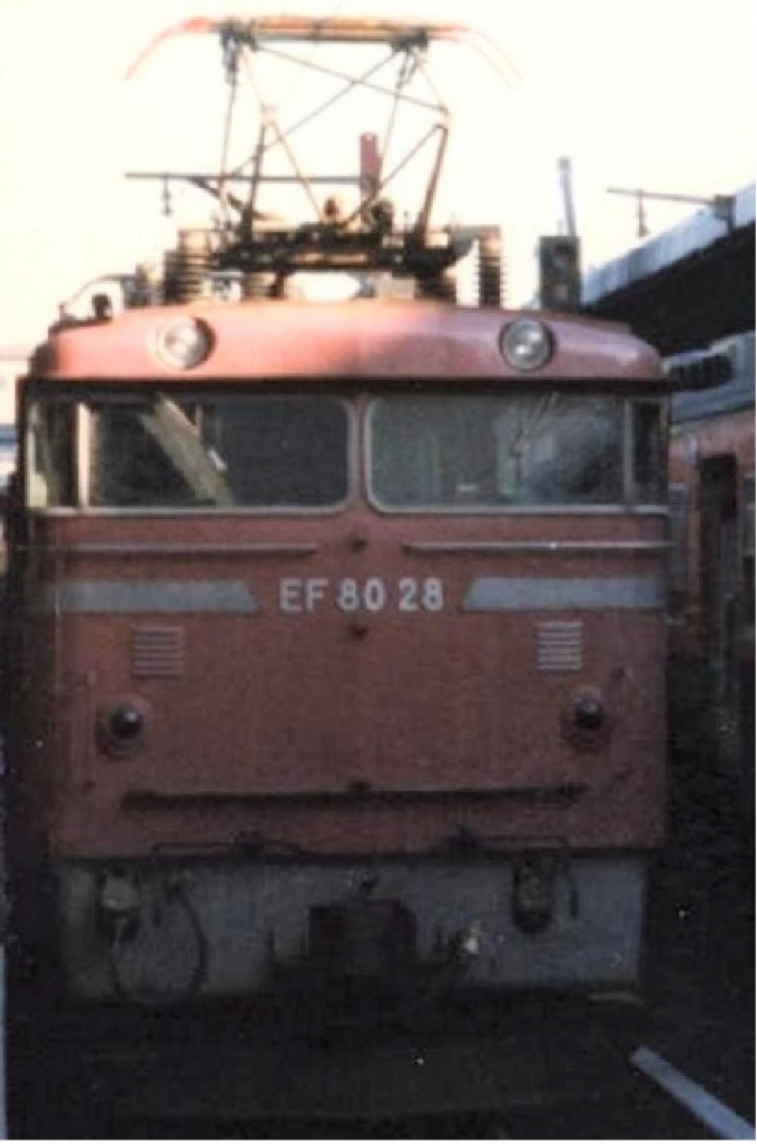 国鉄EF80形電気機関車 EF80 28 鉄道フォト・写真 by 北東航1さん 上野駅 (JR)：1980年12月01日00時ごろ