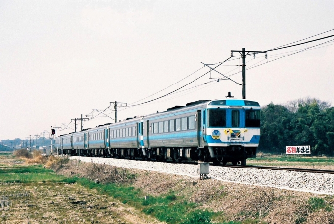 鉄道フォト・写真：JR四国 国鉄キハ185系気動車 南風 備中箕島駅 鉄道フォト・写真 by 北東航1さん - 撮影日 1988/04/10 00:00