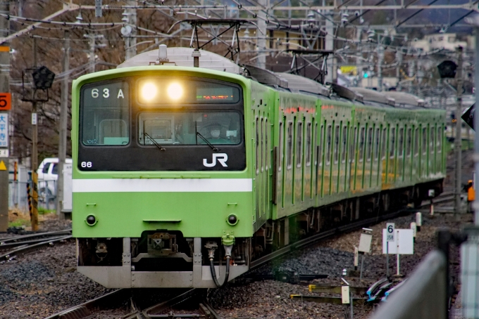 JR西日本 クハ201形 クハ201-66 鉄道フォト・写真 by ちゃぽんさん 柏原駅 (大阪府|JR)：2022年03月19日16時ごろ