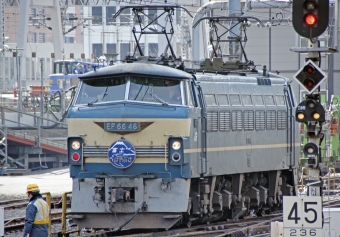 JR西日本 国鉄EF66形電気機関車 はやぶさ・富士(特急) EF66-46 鉄道フォト・写真 by ちゃぽんさん 東京駅 (JR)：2009年02月22日11時ごろ