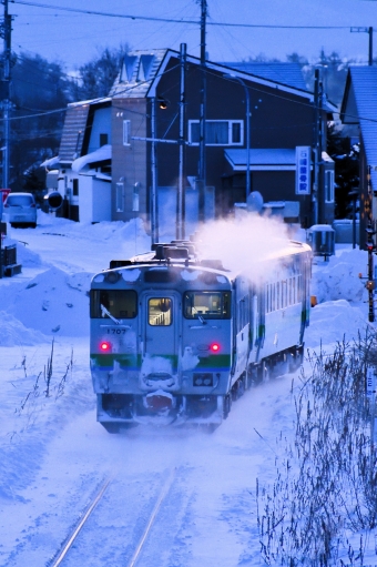 JR北海道 キハ40形 キハ40 1707＋1745 鉄道フォト・写真 by papaさん ：2024年02月09日06時ごろ