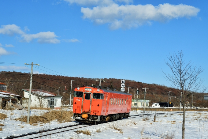 鉄道フォト・写真：JR北海道 国鉄キハ40系気動車 キハ40 1758 厚内駅 鉄道フォト・写真 by papaさん - 撮影日 2022/02/08 14:01