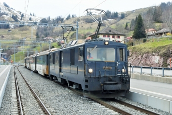 モントルー・オーベルラン・ベルノワ鉄道 MOB　GDe4/4形電気機関車 Golden Pass Classic 6002 鉄道フォト・写真 by papaさん ：2020年03月13日15時ごろ