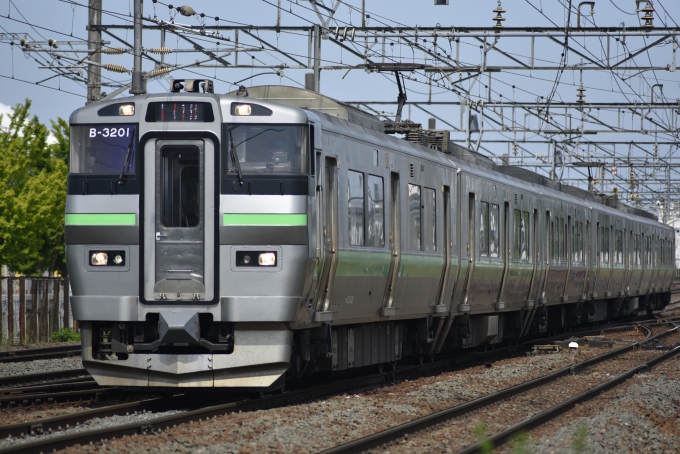 鉄道フォト・写真：JR北海道733系電車  特別快速エアポート クハ733-3201 苗穂ストレート 鉄道フォト・写真 by mr.golfさん - 撮影日 2024/06/08 14:26