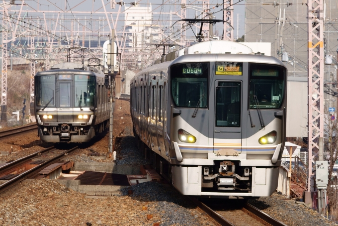 鉄道フォト・写真：JR西日本225系電車 クモハ225-6006 塚本駅 鉄道フォト・写真 by kaz787さん - 撮影日 2019/02/16 09:44