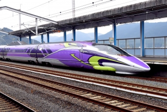 JR西日本 500系新幹線電車 エヴァンゲリオン 鉄道フォト・写真 by kazさん ：2016年03月01日14時ごろ