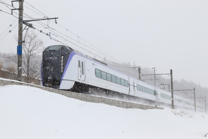 Jr東日本e353系電車 あずさ クハe352 5 ヤナバスキー場前駅 鉄道フォト 写真 By Kazzeさん レイルラボ Raillab