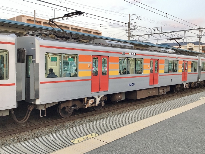 山陽電車サハ6300形 6309 鉄道フォト・写真 by てばどめさん 藤江駅：2022年01月29日17時ごろ