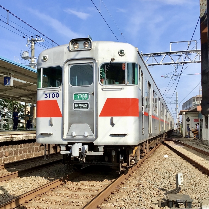 山陽電車クモハ3050形 3100 鉄道フォト・写真 by てばどめさん 藤江駅：2022年06月24日07時ごろ