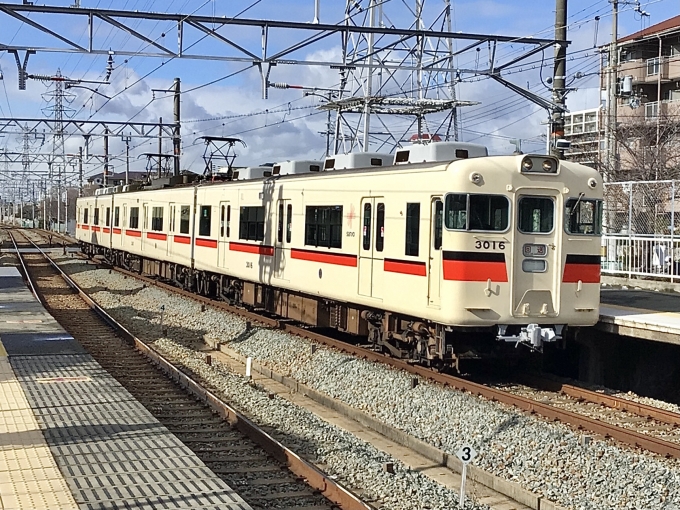 鉄道フォト・写真：山陽電車 山陽電気鉄道3000系電車 3016 林崎松江海岸駅 鉄道フォト・写真 by てばどめさん - 撮影日 2023/01/25 13:43