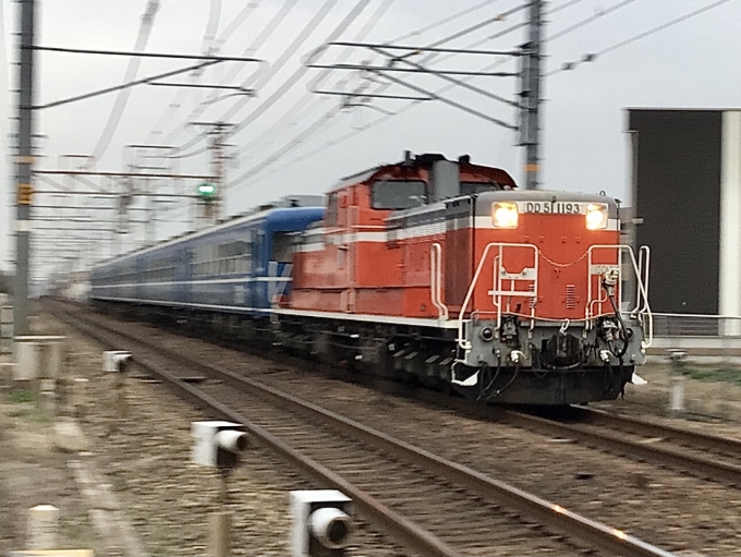 鉄道フォト・写真：JR西日本 国鉄DD51形ディーゼル機関車 DD51 1193 西明石駅 鉄道フォト・写真 by てばどめ@プロフをお読み下さいさん - 撮影日 2023/02/07 17:05