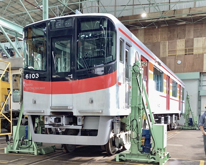 鉄道フォト・写真：山陽電車 山陽電気鉄道6000系電車 6103 東二見駅 鉄道フォト・写真 by てばどめさん - 撮影日 2023/10/28 10:53