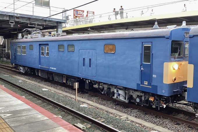 鉄道フォト・写真：JR西日本 国鉄145系電車 クモヤ145-1201 茨木駅 鉄道フォト・写真 by てばどめさん - 撮影日 2023/06/09 17:54