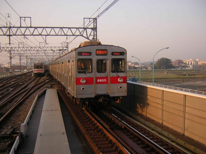 鉄道フォト・写真：東急電鉄 東急8500系電車 サークルK 8605 二子玉川駅 鉄道フォト・写真 by 総武本線沿線鉄道CH【活動縮小中】さん - 撮影日 2004/11/10 07:06