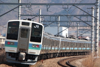 JR東日本 クハ210形 クハ210-3018 鉄道フォト・写真 by つんまっさん 塩山駅：2021年02月21日12時ごろ