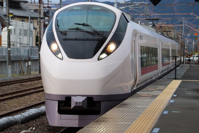 鉄道フォト・写真：JR東日本E657系電車 ひたち クハE657-7 友部駅 鉄道フォト・写真 by フレッシュマリオさん - 撮影日 2022/12/03 08:01