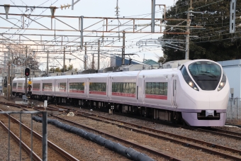 JR東日本 クハE656形 ときわ(特急) クハE656-5 鉄道フォト・写真 by フレッシュマリオさん 友部駅：2023年01月28日14時ごろ