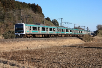 JR東日本E501系電車 鉄道フォト・写真 by フレッシュマリオさん 宍戸駅：2015年02月15日16時ごろ