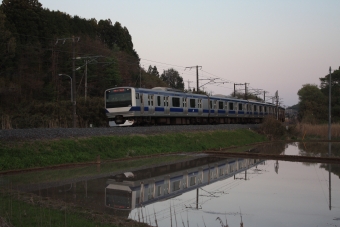 JR東日本E531系電車 鉄道フォト・写真 by フレッシュマリオさん 宍戸駅：2015年04月26日18時ごろ